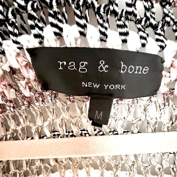 Rag & Bone Open Weave Striped Cardigan Sweater - Picture 2 of 5